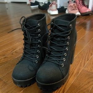 Barely worn h&m lace up booties